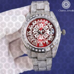 Charm_Jewells Luxury Stainless Steel <b>Watch</b> Round Case 42mm Analog Quartz <b>Diamond</b> Bezel Unisex Fashion - Product Image 5