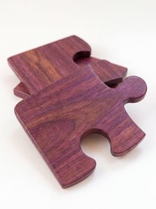 Unique Puzzle Shape Olive Wood <b>Coaster</b> Set Heat Resistant Natural <b>Drink</b> <b>Coasters</b> for Dining Coffee Table Home Decor - Product Image 2