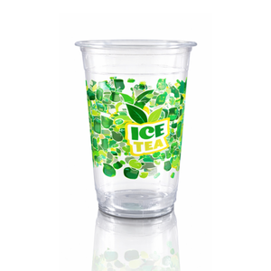 Vaso Transparente de Plástico PP de 92 mm de Diámetro, Diseño para Té Helado, Impresión Serigráfica, Forma Redonda para Bebidas - Product Image 1