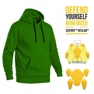 Sudadera Protectora de Alto Rendimiento para Motocicleta, Forrada con Kevlar, Diseño Personalizado, Informal, con Protección CE - Product Image 1
