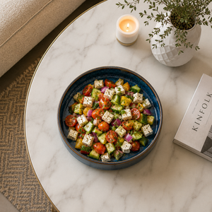 Ensemble de saladiers ovales modernes en céramique de grès |   Bols de service en céramique réactive bleue de qualité supérieure pour pâtes, salades, cuisine et salle à manger - Product Image 4