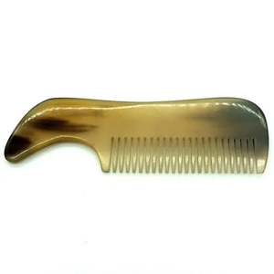 Peigne en corne de buffle d'Inde, large, classique, best-seller, en corne pleine couleur, pour extensions capillaires, de qualité supérieure - Product Image 1