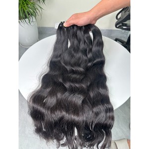 Extensiones de Cabello Natural Negro con Ondas Suaves, Doble Trama, Cabello Humano Virgen Vietnamita, Paquete al por Mayor - Product Image 2