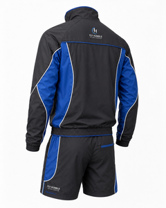 Conjunto Deportivo Informal para Hombre FLY HUMBLE SPORTS, Color Negro y Rojo, Transpirable, de Secado Rápido, Tejido de Felpa, 100% Seda, para Verano - Product Image 2