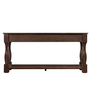 Consolle da 63 pollici di lunghezza, facile da montare, con 3 cassetti e 1 ripiano inferiore, in legno extra spesso, per ingresso, corridoio, tavolo da divano, di Lig - Product Image 6