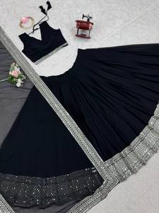 Vêtements indiens et pakistanais de créateurs à bas prix, Lehnga Choli de mariée avec dupatta pour femmes, pour mariage et tenue de fête pour filles - Product Image 4
