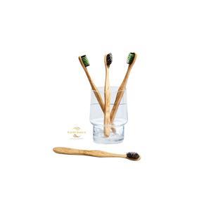 Cepillos de Dientes Marca VIETCHOICE al por Mayor, 100% Biodegradables, Ecológicos, con Cerdas Suaves y Mango Natural para Uso Doméstico - Product Image 1