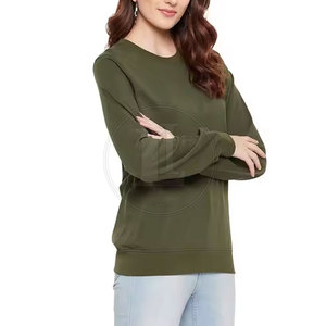 Sweat-shirt décontracté pour femme en coton 100 % écologique et respirant, fabriqué au Pakistan, avec logo frontal, haute qualité - Product Image 4