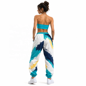 Pantalon de jogging homme coupe slim à jambe large évasée, imprimé numérique par transfert thermique sur nylon, très demandé - Product Image 5