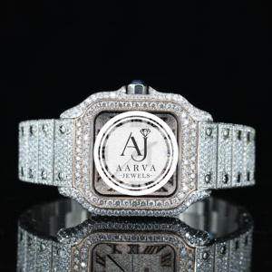 Montre mécanique automatique carrée Iced Out pour homme, avec diamants Moissanite VVS cultivés en laboratoire, bijoux de luxe - Product Image 3