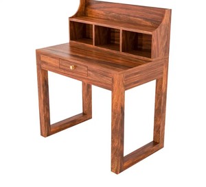 Modern Wooden Laptop <b>Desk</b> for Students | Space Saving Study <b>Table</b> with Bookshelf | B2B Wholesale India - Product Image 4