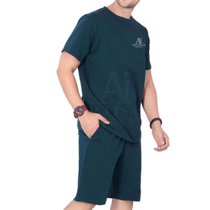 Ensemble chemise à manches courtes et short pour homme, tissu à séchage rapide, idéal pour la gym, le fitness et le quotidien - Product Image 2