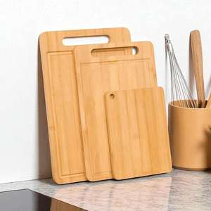 Ensemble de planches à découper en bambou épais, robustes, pour la cuisine, la découpe et le service - Product Image 6