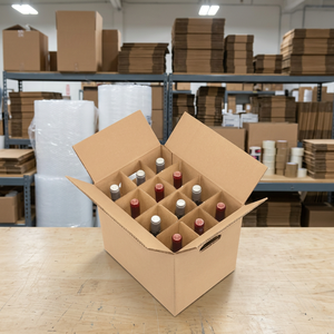 Emballage cadeau en gros pour bouteilles, fabriqué en carton durable avec finition gaufrée, inserts protecteurs pour vin et bière, et expédition. - Product Image 6