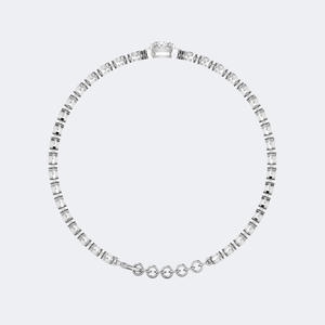 Bracelet tennis 3.00CTW en or 14 carats avec diamants ovales et ronds de formes variées, couleur D, pureté VVS, multi-tailles, cultivés en laboratoire, pour femme - Product Image 3