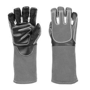 Guantes de soldadura TIG/MIG de cuero de vaca reforzado, resistentes al calor y a las chispas, para bomberos, 7 oz, con puño de punto. - Product Image 1