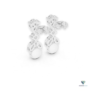 Pendientes de Oro Blanco de 18K con Diamantes Cultivados en Laboratorio en Forma de Pera y Marquesa de 1.63 CT - Product Image 3