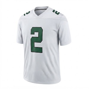 Camiseta de Fútbol Americano Blanca para Hombre, Ropa Deportiva Atlética, Malla Transpirable en la Parte Delantera, Secado Rápido, Manga Corta, 100% Poliéster, Servicio OEM - Product Image 1