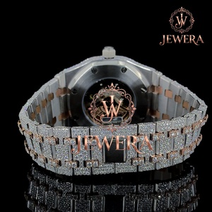 Luxury Stainless Steel Hip Hop Moissanite Diamond Watch for Parties Weddings Concerts and Fashion Streetwear Available for Sale - Product Image 3