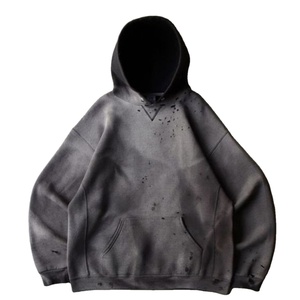 2025 personalizar ácido lavado sudaderas con capucha Logo en blanco peso pesado Jersey sudaderas con capucha de algodón con Big Basics Sudadera con capucha para hombres - Product Image 3