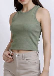 Débardeur court tendance pour femme, coupe ajustée, idéal pour l'été, style décontracté, basique mais de haute qualité, vente en gros - Product Image 2