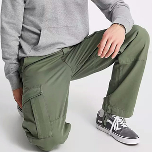 Fashion <b>Flare</b> Pants <b>Men's</b> Unisex Casual Eco-Friendly Quick Dry Breathable Canvas Drawstring Closure Lightweight Flat Front Mid - Product Image 4