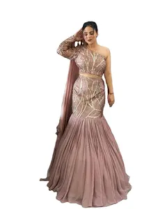 Dgb ekspor pernikahan Desain terbaru pakaian etnik tradisional India pengantin wanita dengan harga grosir terbaik pemasok