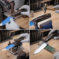 Lame en acier au carbone OEM en gros, vierge, squelettisée, pleine longueur, pour couteau de chasse, de camping et de dépecage, fourniture pour lamesseurs DIY, usine