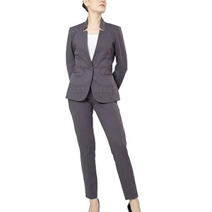 Women Classic <b>Blazer</b> Trousers Suit <b>Set</b> Formal Office Business Wear Custom Logo Private Label Wholesale - Product Image 3