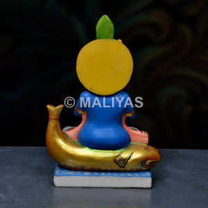 Sculpture en marbre de Jhulelal |   Idole artisanale de Jhulelal de la région de Sindhi – MALIYAS - Product Image 5