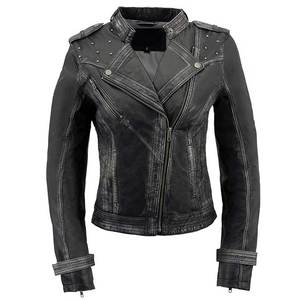 Chaqueta Bomber de Cuero Genuino para Mujer AL BARAKA WEAR, Personalizable, Transpirable, para Invierno, con Logotipo Personalizado OEM ODM, Ropa Exterior de Moda, Venta al Por Mayor - Product Image 5