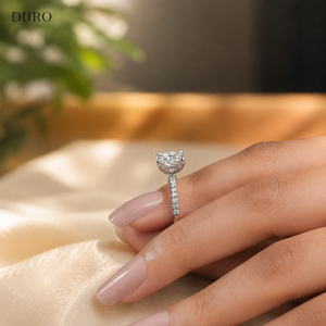 Bague de fiançailles en diamant taille princesse, argent sterling 925, cadeau de la Saint-Valentin, bague élégante en moissanite - Product Image 4