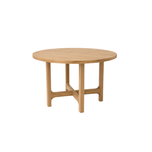 Ensemble de salle à manger rond en teck écologique de luxe ARTERRA, table moderne avec chaises à dossier rembourré, polyvalent pour la maison et la villa - Product Image 2