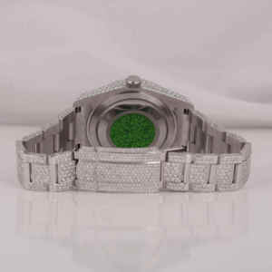 Reloj de Lujo para Mujer con Diamantes, Caja Redonda de Acero Inoxidable, Cuarzo Analógico, Esfera de 30 mm, Cristal de Zafiro, Cierre de Mariposa - Product Image 5