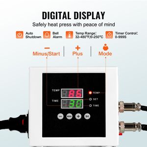 Pressa a Caldo Digitale 15x15 Pollici, Riscaldamento Rapido, Isolamento a 2 Strati, Piastra Scorrevole, Trasferimento Termico Efficiente ed Elegante - Product Image 5