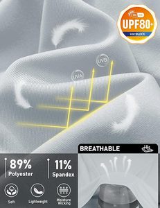 Débardeurs pour hommes UPF 80+ Protection solaire 100% coton Col rond Sans manches Évacuation de l'humidité Athlétique Gym Entraînement Musculation - Product Image 4