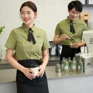 Ensemble d'uniformes personnalisés pour serveurs et serveuses de restaurant, personnel d'hôtellerie, vêtements de service, tenue de travail professionnelle - Product Image 4