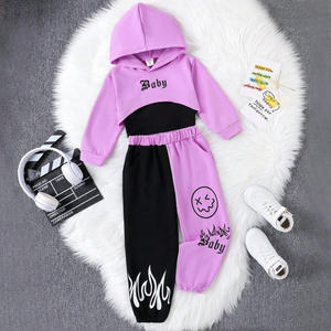 Women's Hooded Crop Top Tracksuit <b>Set</b> With Black Tank Top And <b>Matching</b> <b>Joggers</b> Casual Autumn Wear Full Sleeve - Product Image 5