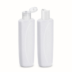 Flacon cosmétique ovale plat en plastique HDPE 450 ml avec bouchon anti-fuite et pompe pulvérisatrice, matériau résistant aux UV, emballage personnalisé, vente en gros - Product Image 3