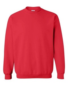 Sweat-shirt à col rond rouge personnalisé pour homme, unisexe, à manches longues, en molleton, vêtements de sport décontractés, vente en gros - Product Image 3