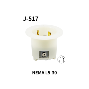 Productos compatibles con Hubbell, enchufe giratorio J-517, NEMA L5-30, entrada con brida NEMA, cables de extensión eléctricos de alta resistencia - Product Image 1