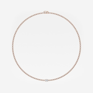 Collar de tenis de lujo con 10 quilates de diamantes ovalados cultivados en laboratorio, elegante y brillante, para mujer - Product Image 1