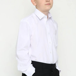 Top Quality Turn Over Collar Button <b>Down</b> School Shirt With <b>Pants</b> Sets For Adults Boys With Customization Options - Product Image 3