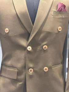 Blazer Indo Occidental Verde Oliva de Diseñador para Hombre, Excelente Calidad, Doble Botonadura, Traje para Bodas y Fiestas, a Buen Precio - Product Image 5