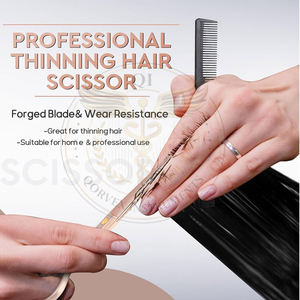 Juego Profesional de 10 Tijeras para Cortar el Cabello - Tijeras de Entresacar y Texturizar de 6.7 Pulgadas, Tijeras Rectas para Hombres, Mujeres y Uso en Salón de Belleza - Product Image 5