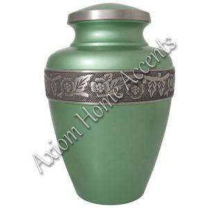 Sofisticada urna de cremación de aluminio con detalles artesanales Una hermosa urna de recuerdo de Axiom Home Accents - Product Image 3