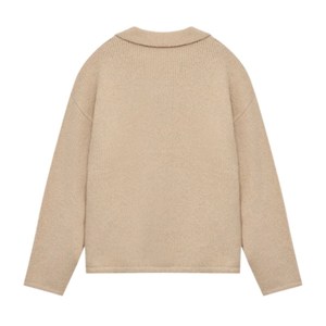 Polo de Manga Larga de Punto Bouclé, Suave y Cómodo, Ideal para Uso Casual y Ajuste Confortable - Product Image 2