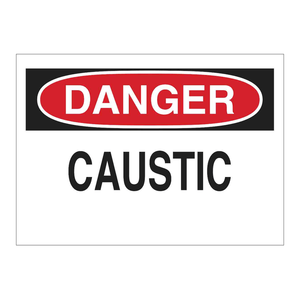 Panneau de signalisation de danger de produits caustiques Brady 7x10 pouces pour les laboratoires et les zones industrielles - Product Image 2