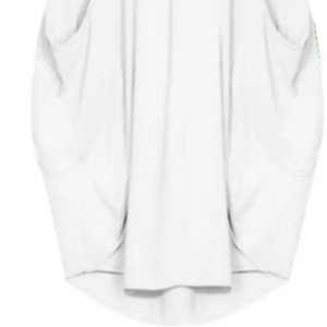<b>White</b> Oversized with Blue and Gold ECP 1922 Graphic Print Short Sleeve Crew Neck Casual Streetwear - Product Image 2