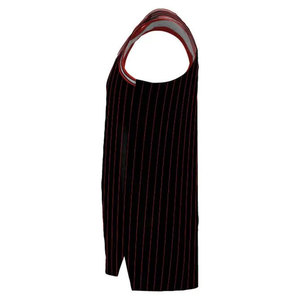 Camiseta de Baloncesto Unisex con Cuello en V, Personalizada con Impresión por Transferencia de Calor, Sin Mangas, de Poliéster/Algodón, a Cuadros/Rayas, Cintura Elástica, Transpirable - Product Image 3
